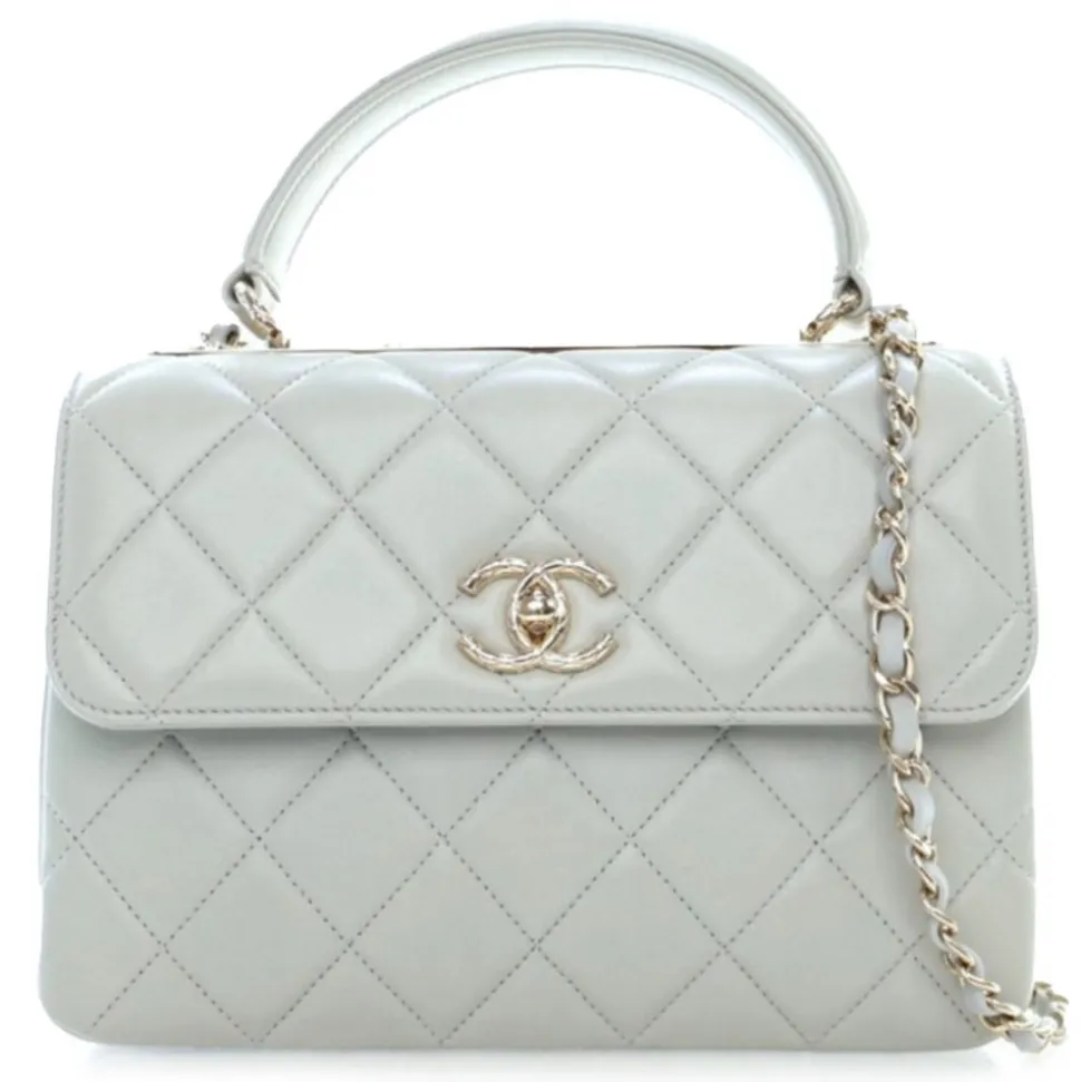 Chanel Vintage - Small Lambskin Trendy CC Flap - Gray - Leather and Lambskin Handbag - Luxury High Quality - Avvenice