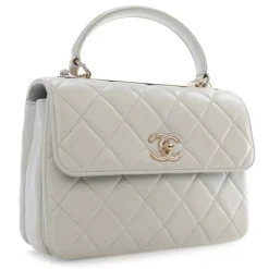 Chanel Vintage - Small Lambskin Trendy CC Flap - Gray - Leather and Lambskin Handbag - Luxury High Quality - Avvenice