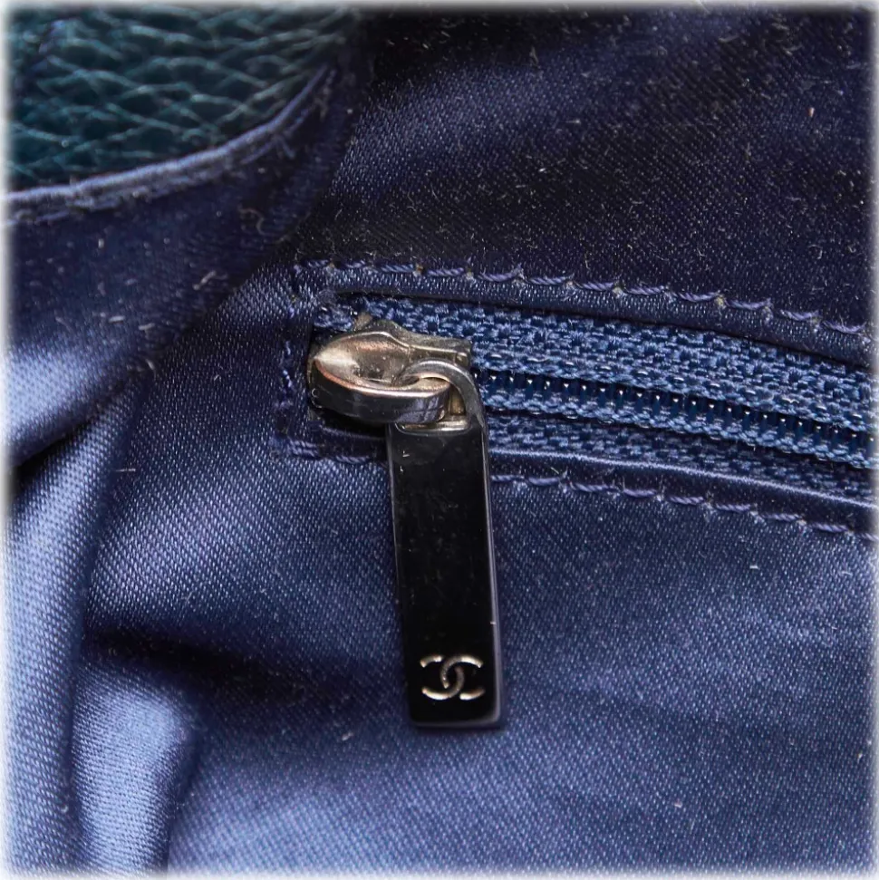 Chanel Vintage - Soft Caviar Tote Bag - Blue - Caviar Leather Handbag - Luxury High Quality - Avvenice