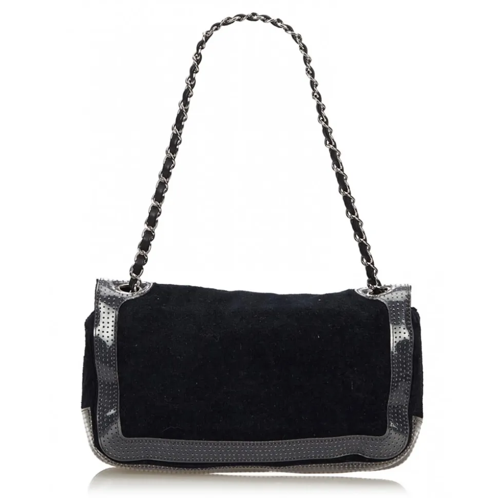 Chanel Vintage - Sport Line Chain Shoulder Bag - Black - Canvas and Vinyl Handbag - Luxury High Quality - Avvenice