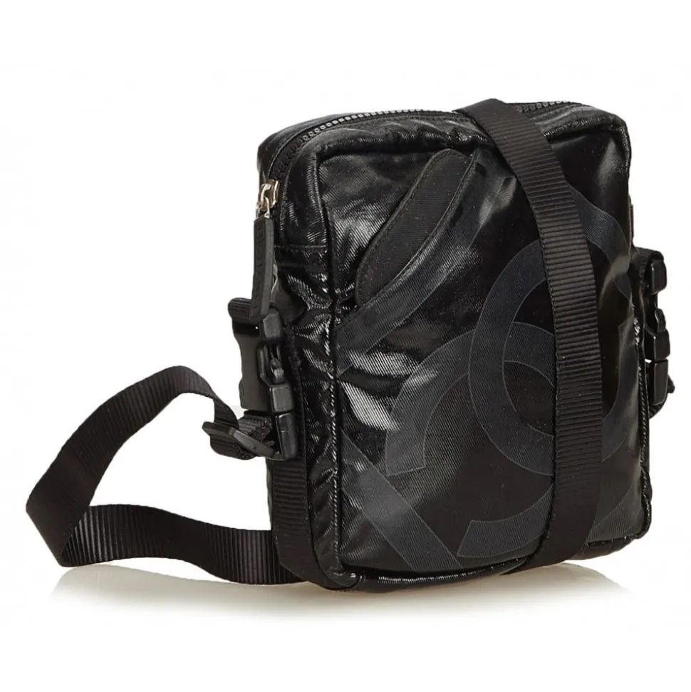Chanel Vintage - Sports Line Crossbody Bag - Black - Canvas Handbag - Luxury High Quality - Avvenice