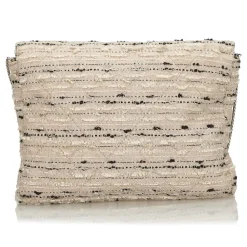 Chanel Vintage - Tweed Chain Envelope Bag - White - Fabric and Tweed Handbag - Luxury High Quality - Avvenice