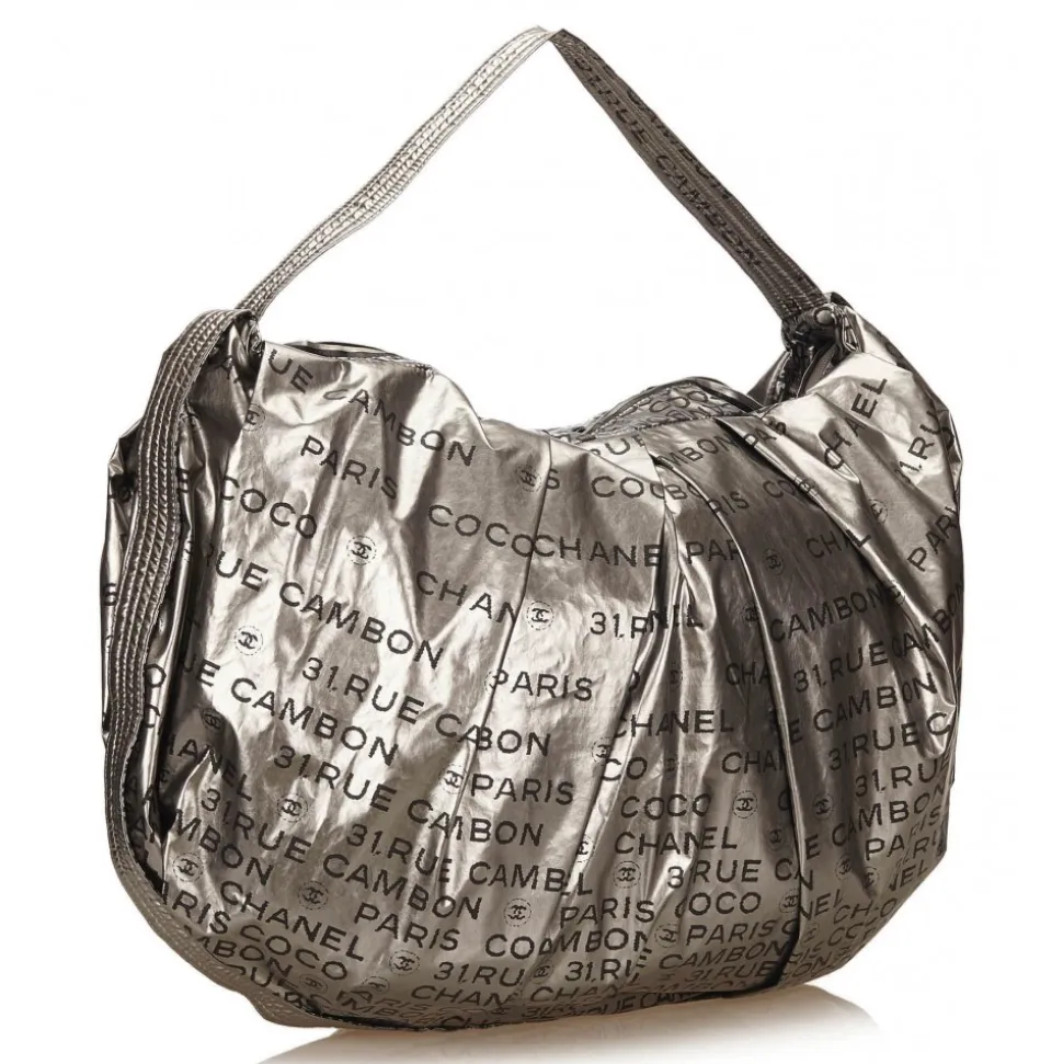 Chanel Vintage - Unlimited Tote Bag - Silver - Canvas Handbag - Luxury High Quality - Avvenice