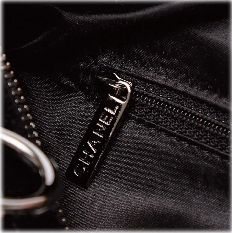 Chanel Vintage - Velour Shoulder Bag - Black - Leather and Lambskin Handbag - Luxury High Quality - Avvenice