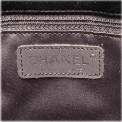 Chanel Vintage - Vinyl Toile Chain Tote Bag - Black - Canvas and Vinyl Handbag - Luxury High Quality - Avvenice
