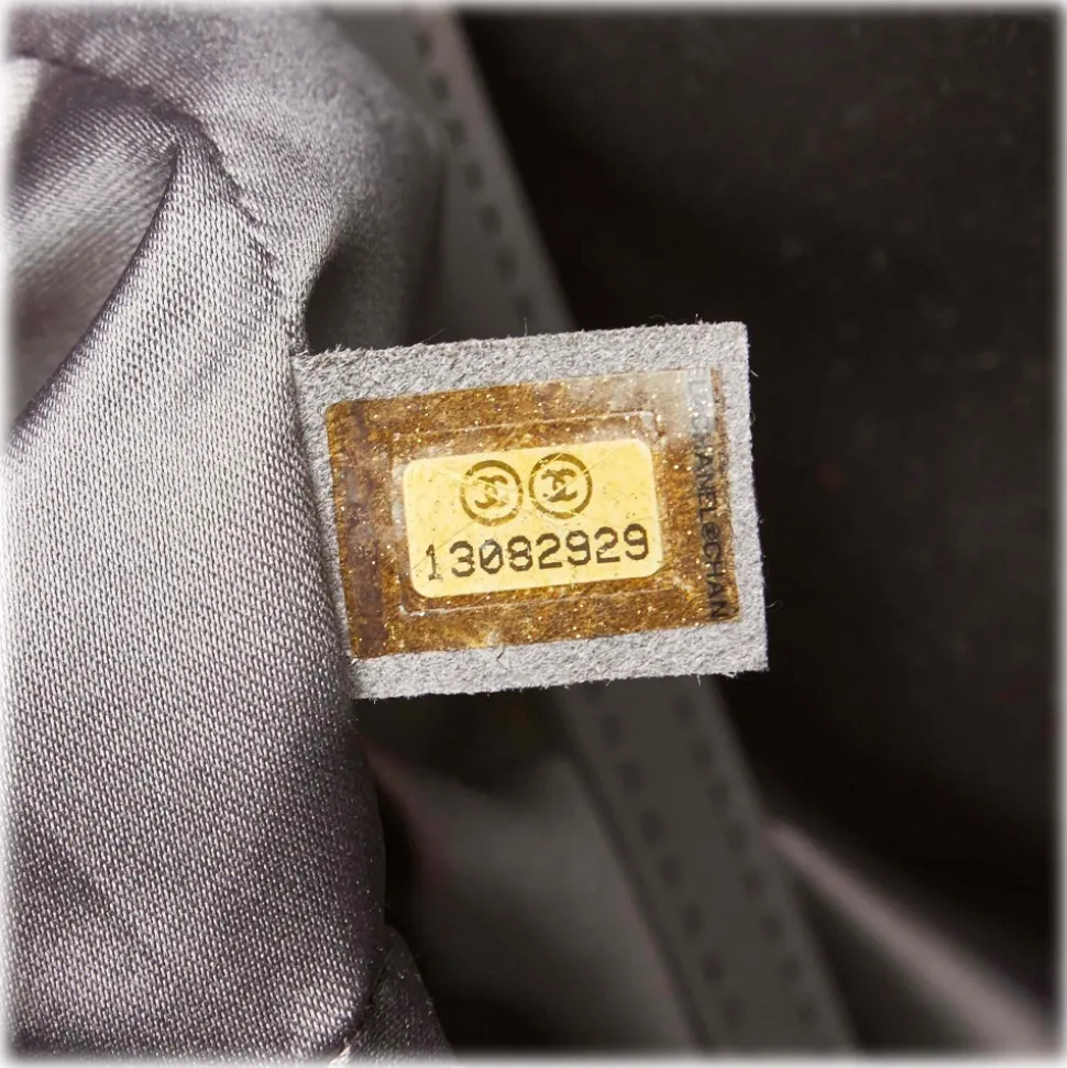 Chanel Vintage - Vinyl Toile Chain Tote Bag - Black - Canvas and Vinyl Handbag - Luxury High Quality - Avvenice