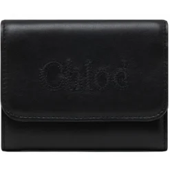 Chloé - Black Sense Small Wallet - Chloé Exclusive Luxury Collection - Avvenice