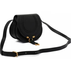 Chloé - Black Small Marcie Saddle Bag - Chloé Exclusive Luxury Collection - Avvenice