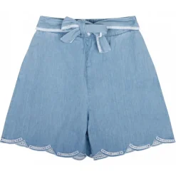 Chloé - Blue Belted Shorts - Chloé Exclusive Luxury Collection - Avvenice