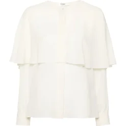 Chloé - Cape Top in White - Chloé Exclusive Luxury Collection - Avvenice