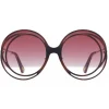 Chloé - Carlina Halo Round Metal Sunglasses - Havana Pink - Chloé Eyewear - Avvenice