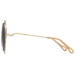 Chloé - Carlina Round Metal Sunglasses - Gold Terracotta - Chloé Eyewear - Avvenice
