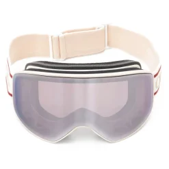 Chloé - Cassidy Ski Goggle with a Jacquard Fabric Band - Ivory Burgundy - Chloé Eyewear - Avvenice