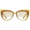 Chloé - Cat-Eye Dree Sunglasses in Nylon and Metal - Gold Yellow - Chloé Eyewear - Avvenice