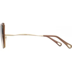 Chloé - Cat-Eye Dree Sunglasses in Nylon and Metal - Gold Terracotta - Chloé Eyewear - Avvenice