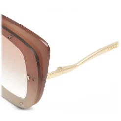 Chloé - Cat-Eye Dree Sunglasses in Nylon and Metal - Gold Terracotta - Chloé Eyewear - Avvenice