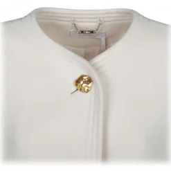 Chloé - Cream Short Coat - Chloé Exclusive Luxury Collection - Avvenice