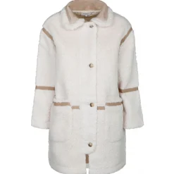 Chloé - Cream White and Beige Faux Shearling Coat - Chloé Exclusive Luxury Collection - Avvenice