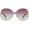 Chloé - Curtis Squared Metal Sunglasses - Gold Purple - Chloé Eyewear - Avvenice