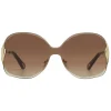 Chloé - Curtis Squared Metal Sunglasses - Gold Brown - Chloé Eyewear - Avvenice