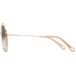 Chloé - Delilah Metal Aviator Sunglasses for Women - Gold Brown - Chloé Eyewear - Avvenice