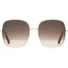 Chloé - Eliz Square Metal Sunglasses - Gold Brown Rose - Chloé Eyewear - Avvenice