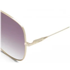 Chloé - Eliz Square Metal Sunglasses - Gold Violet - Chloé Eyewear - Avvenice