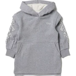 Chloé - Kids Hoodie Slate Grey - Chloé Exclusive Luxury Collection - Avvenice