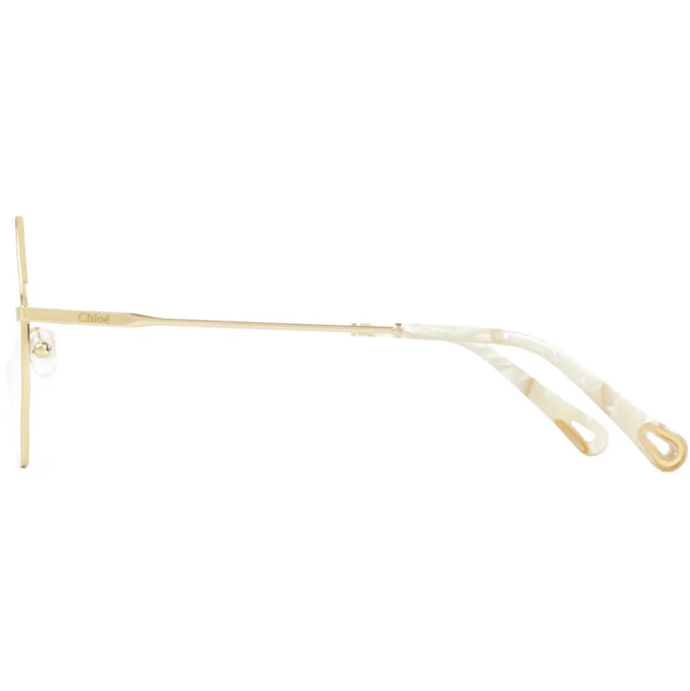 Chloé - Palma Octagonal Metal Eyeglasses - Gold - Chloé Eyewear - Avvenice