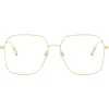 Chloé - Palma Rectangular Eyeglasses in Metal - Gold - Chloé Eyewear - Avvenice