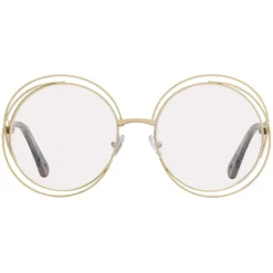 Chloé - Round Carlina Metal Eyeglasses - Gold - Chloé Eyewear - Avvenice