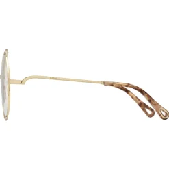 Chloé - Round Carlina Metal Eyeglasses - Gold - Chloé Eyewear - Avvenice