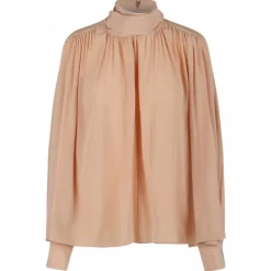 Chloé - Sand Brown Boxy Blouse - Chloé Exclusive Luxury Collection - Avvenice