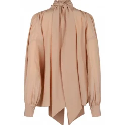 Chloé - Sand Brown Boxy Blouse - Chloé Exclusive Luxury Collection - Avvenice