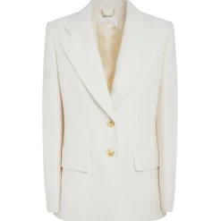 Chloé - Single-Breasted Jacket in White - Chloé Exclusive Luxury Collection - Avvenice