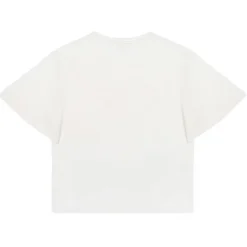 Chloé - White Embroidered Carved Logo T-Shirt - Chloé Exclusive Luxury Collection - Avvenice