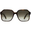 Chloé - Willow Square Sunglasses in Bio-Acetate - Dark Havana Khaki - Chloé Eyewear - Avvenice