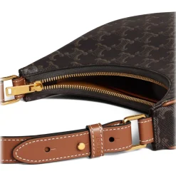 Céline - Ava Bag in Triomphe Canvas and Calfskin - Tan - Bag - Céline Exclusive Collection - Avvenice