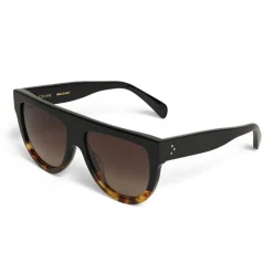 Céline - Aviator Sunglasses in Acetate - Black Havana - Sunglasses - Céline Eyewear - Avvenice