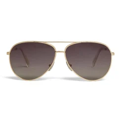 Céline - Aviator Sunglasses in Metal 01 - Gold Polarized - Sunglasses - Céline Eyewear - Avvenice