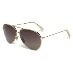 Céline - Aviator Sunglasses in Metal 01 - Gold Polarized - Sunglasses - Céline Eyewear - Avvenice
