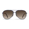 Céline - Aviator Sunglasses in Metal 01 - Blue Gradient Brown - Sunglasses - Céline Eyewear - Avvenice
