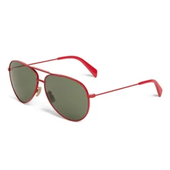 Céline - Aviator Sunglasses in Metal 01 - Red Green - Sunglasses - Céline Eyewear - Avvenice