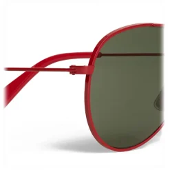 Céline - Aviator Sunglasses in Metal 01 - Red Green - Sunglasses - Céline Eyewear - Avvenice