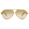 Céline - Black Frame 17 Sunglasses in Acetate - Blone Horn - Sunglasses - Céline Eyewear - Avvenice