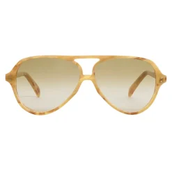 Céline - Black Frame 17 Sunglasses in Acetate - Blone Horn - Sunglasses - Céline Eyewear - Avvenice