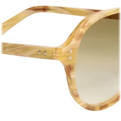 Céline - Black Frame 17 Sunglasses in Acetate - Blone Horn - Sunglasses - Céline Eyewear - Avvenice