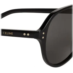 Céline - Black Frame 17 Sunglasses in Acetate with Polarized Lenses - Black - Sunglasses - Céline Eyewear - Avvenice