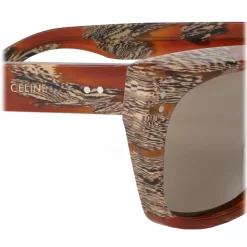 Céline - Black Frame 01 Sunglasses in Acetate - Brown Horn - Sunglasses - Céline Eyewear - Avvenice