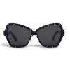 Céline - Butterfly Sunglasses in Acetate and Crystals - Black - Sunglasses - Céline Eyewear - Avvenice